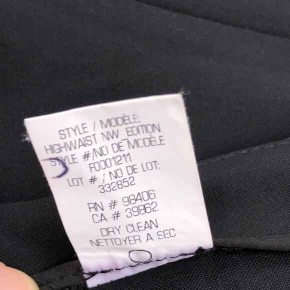 Theory Womens Size 4 Pants Trousers High Waist Wool Lined Stretch Side Zip Black - Picture 12 of 13